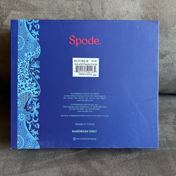 Spode Blue Italian Pastry Fork Set (6) - Picture 5 of 11